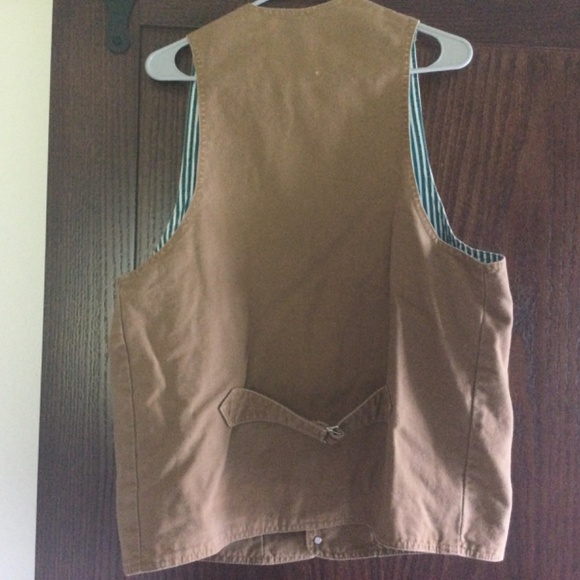 Vintage Scully Vest Men's LT  Canvas Pockets Buckle Back - Picture 3 of 4